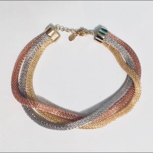 3 Color Gold Plated Women’s Mesh Bracelet
